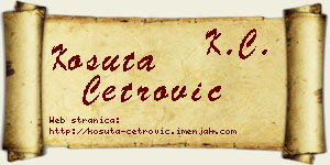 Košuta Četrović vizit kartica